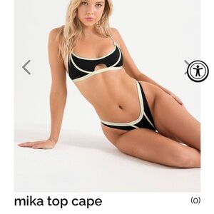 ONEONE Black and Cream Bikini Set